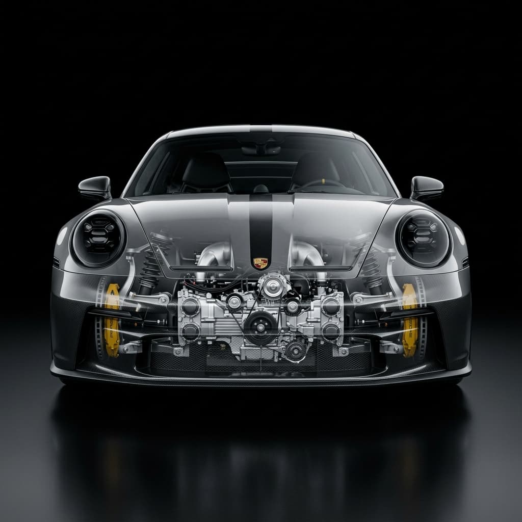 Car Mechanics X-ray View - Headlights Off